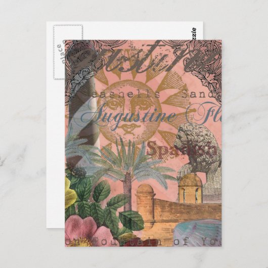 セントオーガスティンフロリダ旅行アンティークアート ポストカード (正面/裏面)