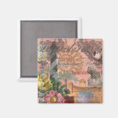 セントオーガスティンフロリダ旅行アンティークアート マグネット (正面/裏面)