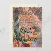 セントオーガスティンフロリダ旅行アンティークアート 招待状 (正面/裏面)