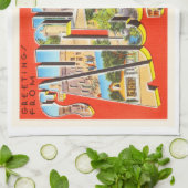 セントオーガスティンフロリダFLヴィンテージ旅行記念品 キッチンタオル (折り畳み)