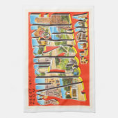 セントオーガスティンフロリダFLヴィンテージ旅行記念品 キッチンタオル (縦)