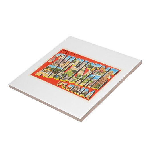 セントオーガスティンフロリダFLヴィンテージ旅行記念品 タイル (側面)