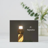 セントオーガスティンライトハウスアットナイト ポストカード (スタンド正面)