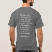 セントオーガスティン引用文ひげTシャツとイメージ Tシャツ (裏面)