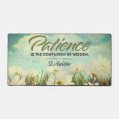 セントオーガスティン感動的引用文「忍耐」 デスクマット (正面)