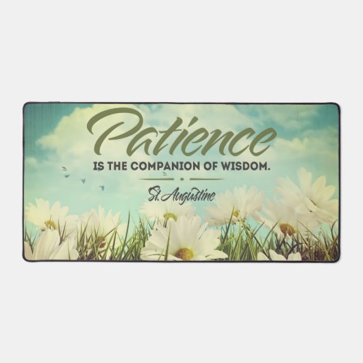 セントオーガスティン感動的引用文「忍耐」 デスクマット (正面)