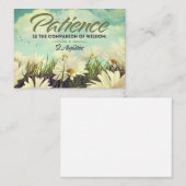 セントオーガスティン感動的引用文「忍耐」 ノートカード (正面/裏面)