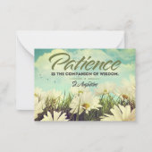 セントオーガスティン感動的引用文「忍耐」 ノートカード (正面)
