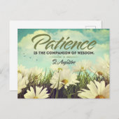 セントオーガスティン感動的引用文「忍耐」 ポストカード (正面/裏面)