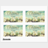 セントオーガスティン感動的引用文「忍耐」 長方形シール (シート)