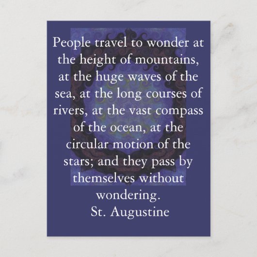 セントオーガスティン旅行アドベンチャー引用文 ポストカード (正面)