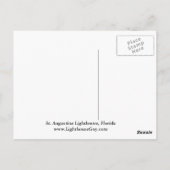 セントオーガスティン灯台,フロリダ州はがき ポストカード (裏面)