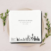 セントオーガスティン結婚のカクテルナプキン スタンダードカクテルナプキン