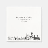 セントオーガスティン結婚のカクテルナプキン スタンダードカクテルナプキン (正面)