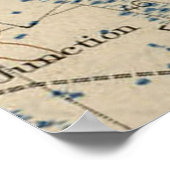 セントオーガスティン・フロリダのヴィンテージの地図(1937年) ポスター (角)