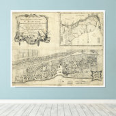 セントオーガスティン・フロリダの地図（1764年） キャンバスプリント (インサイチュ (ウッドフロア))