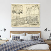 セントオーガスティン・フロリダの地図（1764年） キャンバスプリント (インサイチュ (寝室))