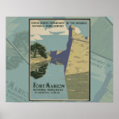 セントオーガスティン・フロリダスペインのフォートのポスター ポスター (正面)