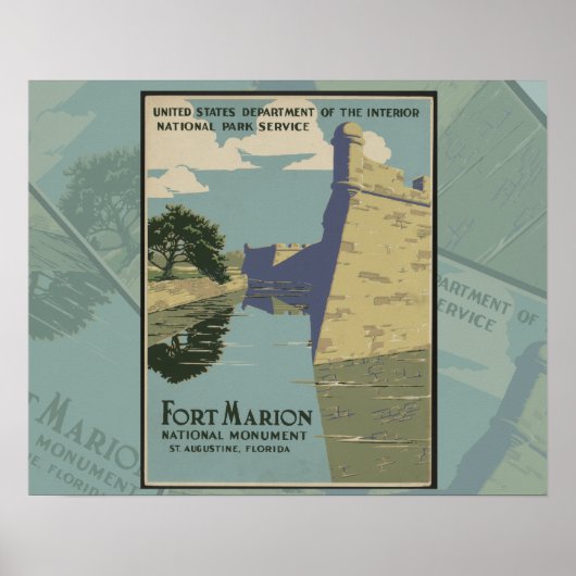 セントオーガスティン・フロリダスペインのフォートのポスター ポスター (正面)