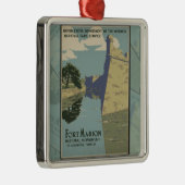 セントオーガスティン・フロリダスペインのフォートのポスター メタルオーナメント (右)