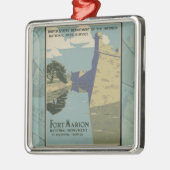 セントオーガスティン・フロリダスペインのフォートのポスター メタルオーナメント (左)