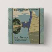 セントオーガスティン・フロリダスペインのフォートのポスター 缶バッジ (正面)