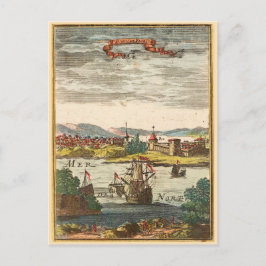 セントオーガスティン フロリダ州 アンティーク 1686年 銅版画 ポストカード