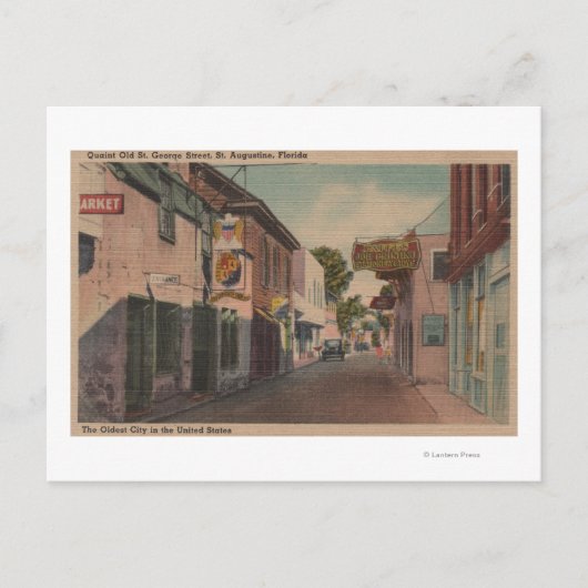 セントオーガスティン、フロリダ州 - セントジョージストリートの景観2 ポストカード (正面)