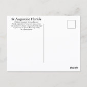 セントオーガスティン フロリダ州 最古の木造校舎 ポストカード (裏面)