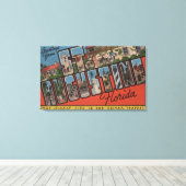 セントオーガスティン,フロリダ – ラージレターシーン2 キャンバスプリント (インサイチュ (ウッドフロア))