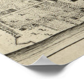 セントオーガスティンFLのヴィンテージ地図(1764) ポスター (角)