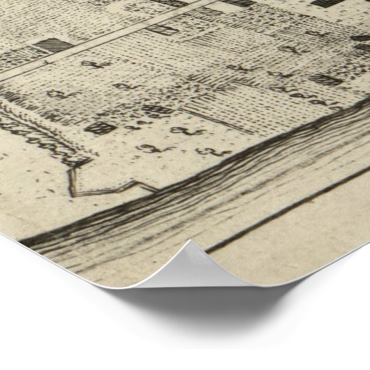 セントオーガスティンFLのヴィンテージ地図(1764) ポスター (角)