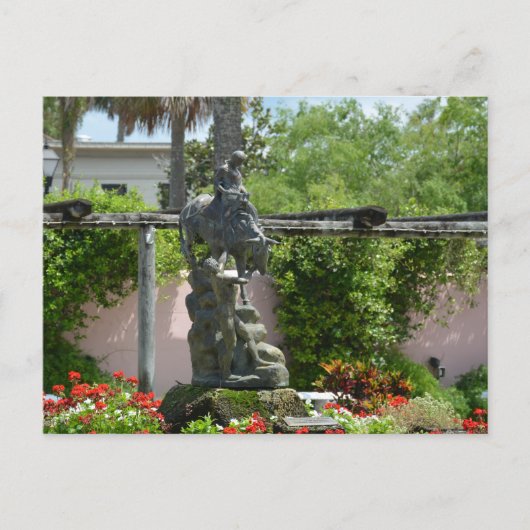 セントオーガスティンFLヒスパニックガーデンフォト ポストカード (正面)