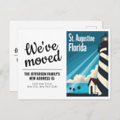 セントオーガスティンFLライトハウス引っ越しました ポストカード (正面/裏面)