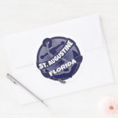 セントオーガスティーヌフロリダいかりシール ラウンドシール (封筒)