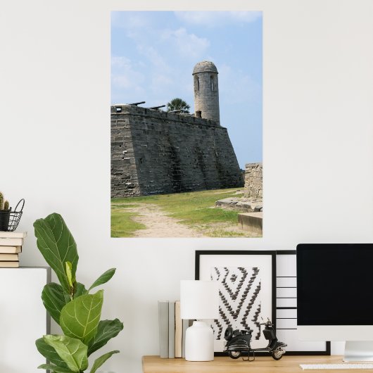 セントオーガスティーヌフロリダの砦カスティーリョデサンマルコス ポスター (ホームオフィス)
