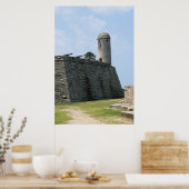 セントオーガスティーヌフロリダの砦カスティーリョデサンマルコス ポスター (キッチン)