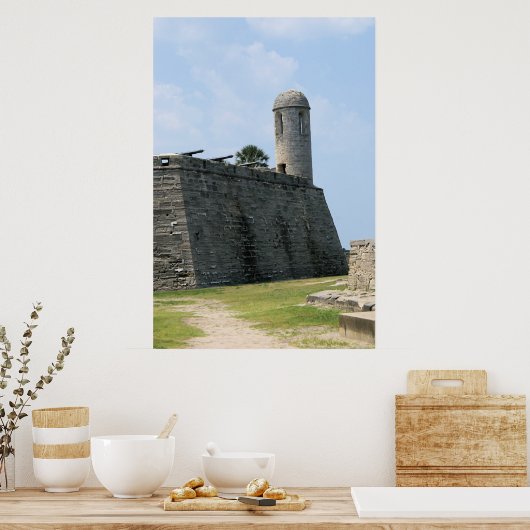 セントオーガスティーヌフロリダの砦カスティーリョデサンマルコス ポスター (キッチン)