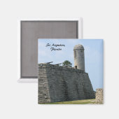 セントオーガスティーヌフロリダの砦カスティーリョデサンマルコス マグネット (正面/裏面)