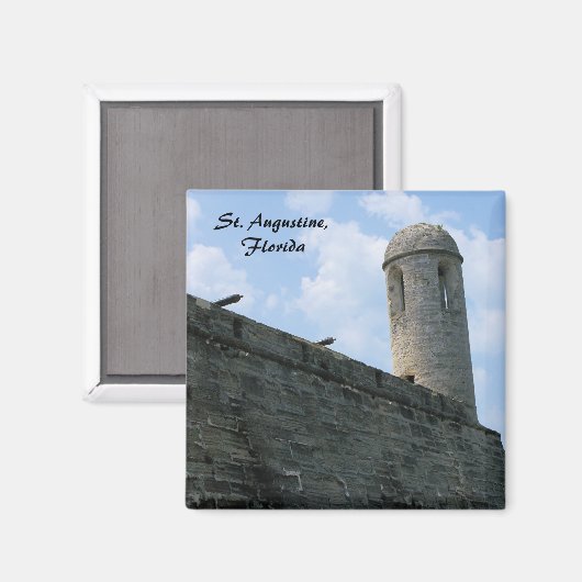 セントオーガスティーヌフロリダの砦カスティーリョデサンマルコス マグネット (正面/裏面)