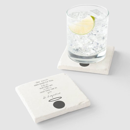 セントオーグスティーヌ引用文ストーンコースター ストーンコースター (横)