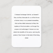 セントガブリエルザアーチャンエル祈りの言葉カード 名刺 (裏面)