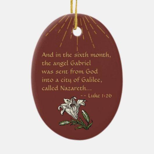 セントガブリエルザアーチャンゲル(M 035)セラミックオーナメント セラミックオーナメント (裏面)
