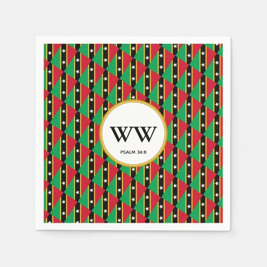 セントキッツ・ネイビス 祝賀会 誕生日 伝統  パーティー スタンダードカクテルナプキン (正面)