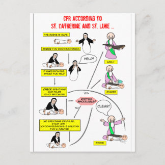 セントキャサリンとセントルークによるCPR ポストカード