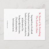 セントクセニア祈りの言葉カード ポストカード (裏面)