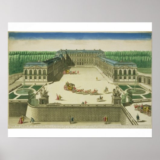 セントクラウドのシャトーのビュー、Antoによって刻印 ポスター (正面)