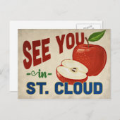 セントクラウドミネソタアップルビンテージトラベル ポストカード (正面/裏面)