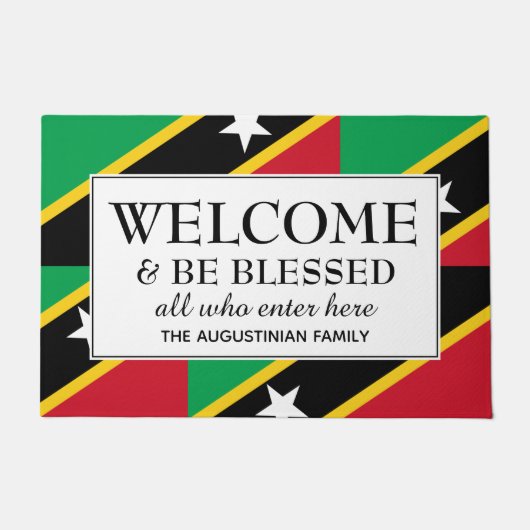 セントクリストネイビスウェルカム ドアマット (正面)