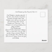 セントクリストファーザ乳児キリスト ポストカード (裏面)